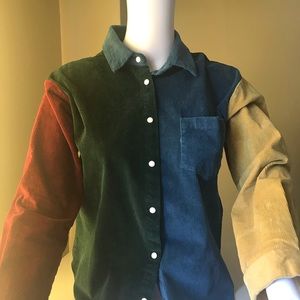 Nasty gal corduroy button up shirt